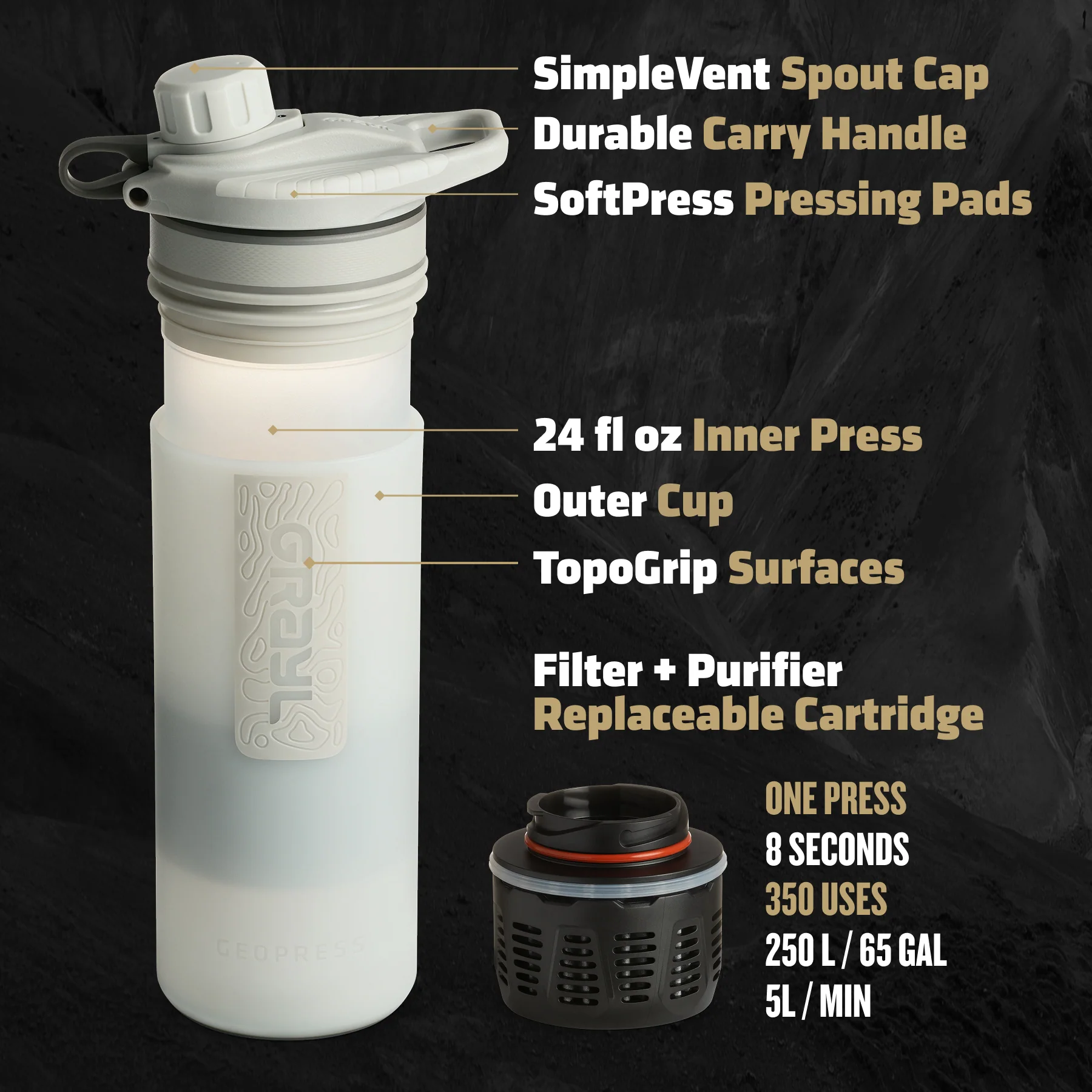 24oz GeoPress® Purifier - Covert - Image 23