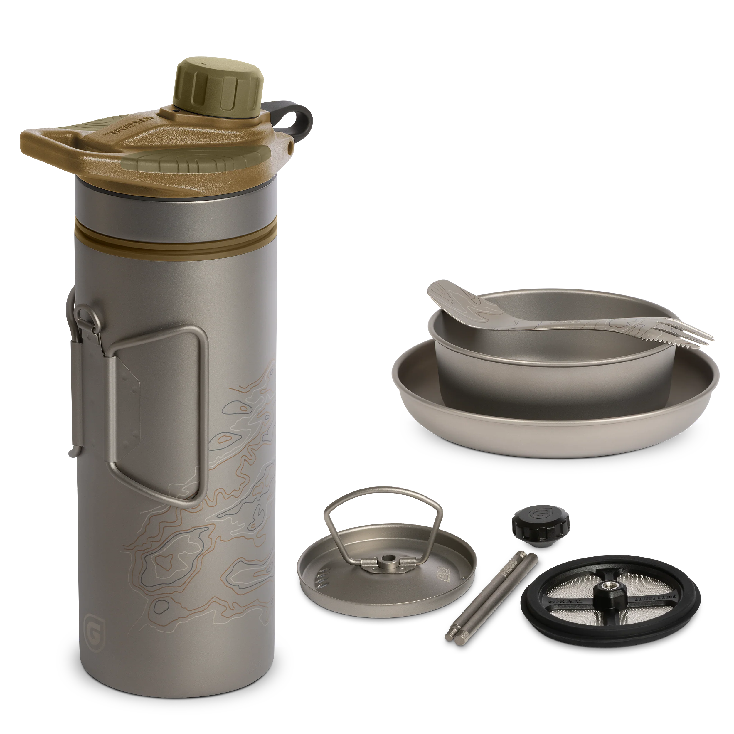 GeoPress® Ti Purifier, Coffee Press & Dining Set Bundle - Image 3