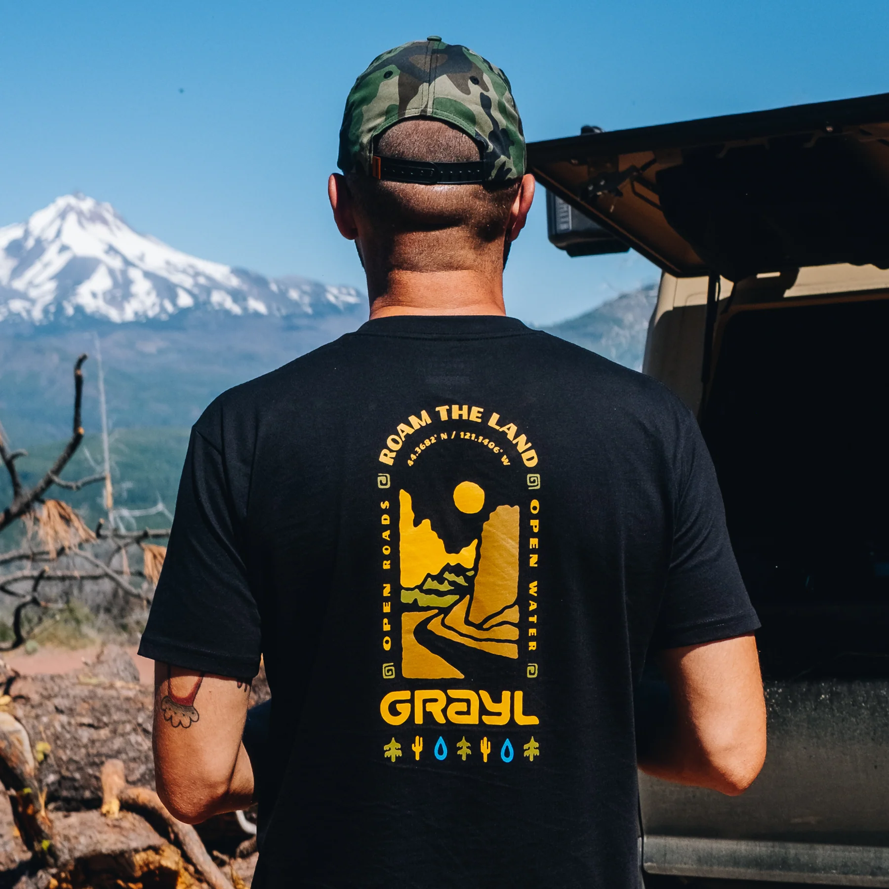 Roam The Land Tee - Black - Image 5