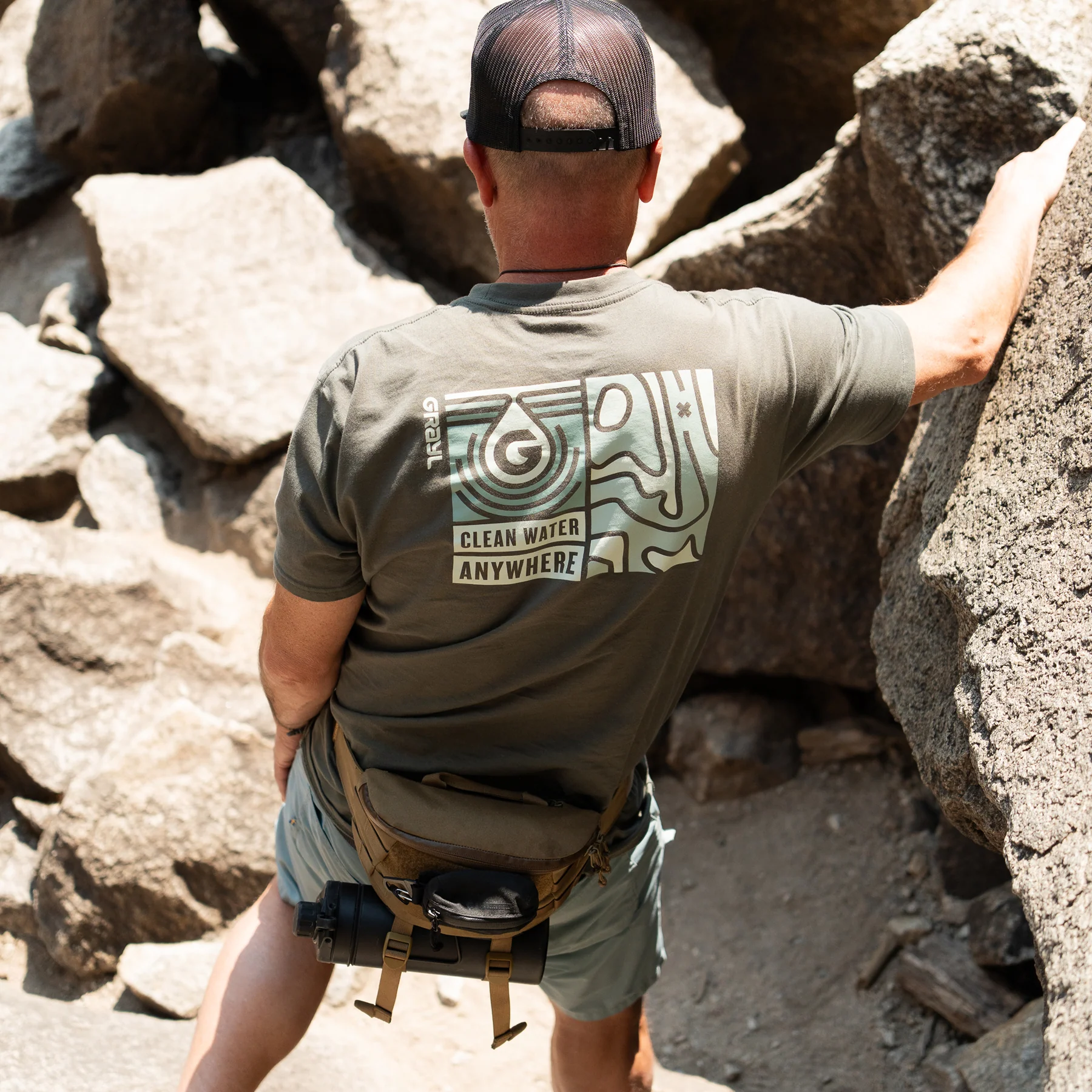 Topo Droplet Tee - Smoke - Image 4